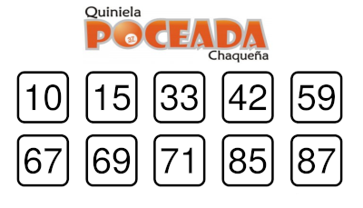 Sorteo de la Quiniela Poceada de Lotería Chaqueña del Jueves 7 de Mayo del 2026.