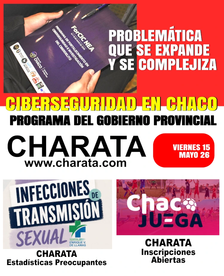 Tapa de Charata.com del viernes 15 de mayo del 2026.