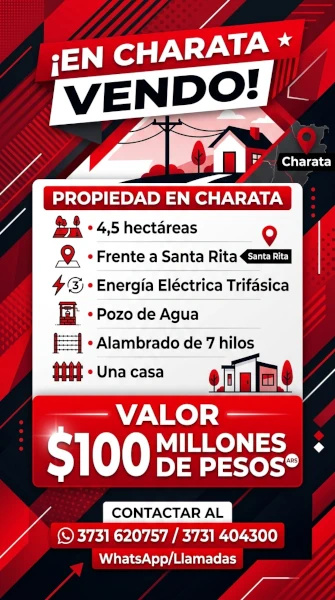 Venta de quinta en Charata