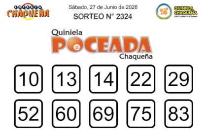 Quiniela Poceada Chaqueña, sorteo 2324
