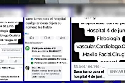 Red de estafa con turnos hospitalarios