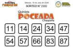 Resultados quiniela poceada chaqueña 2332