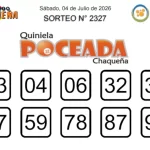 Quiniela Poceada sorteo 2327