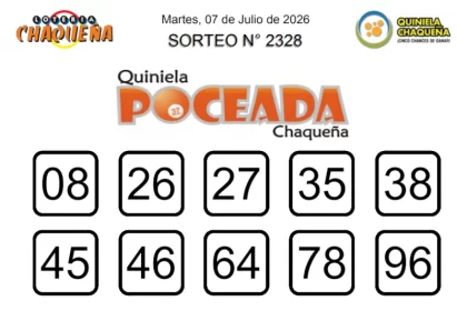 Quiniela Poceada Sorteo 2328