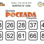 Quiniela Poceada sorteo 2330
