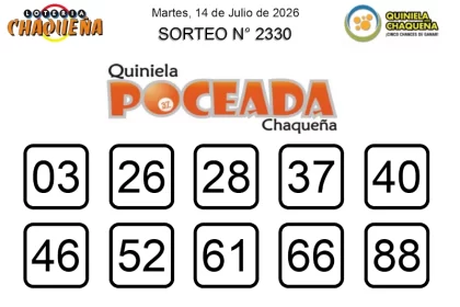 Quiniela Poceada sorteo 2330