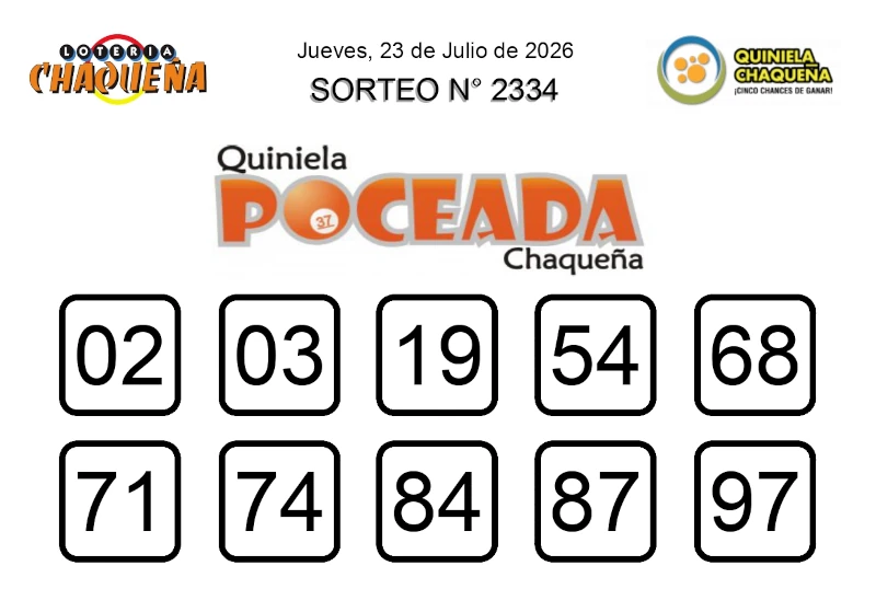 Sorteo Poceada 2334