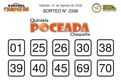 Quiniela Poceada sorteo 2338