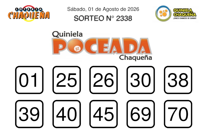 Quiniela Poceada sorteo 2338