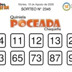Quiniela Poceada Chaqueña sorteo 2345