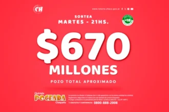 Millonario monto vacante quiniela poceada del chaco