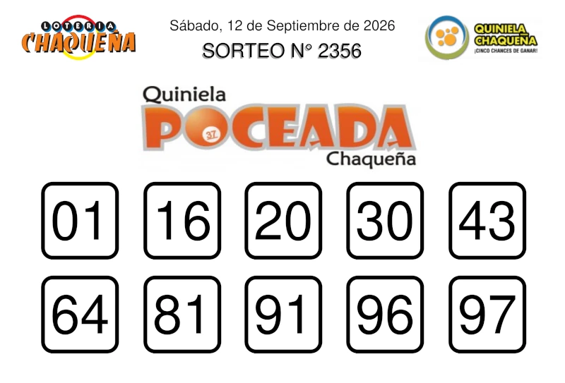 Quiniela Poceada Chaqueña 2356