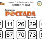 Quiniela Poceada Chaqueña 2358