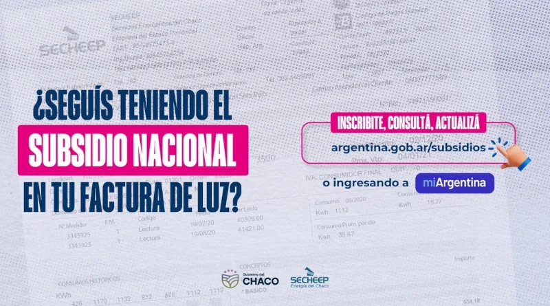 chaco subsidio energético