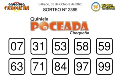 Quiniela Poceada Chaqueña 2365