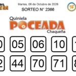 Quiniela Poceada Chaqueña 2366
