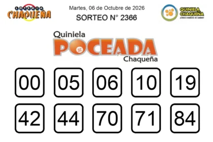 Quiniela Poceada Chaqueña 2366