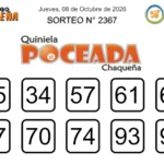 Quiniela Poceada Chaqueña 2367