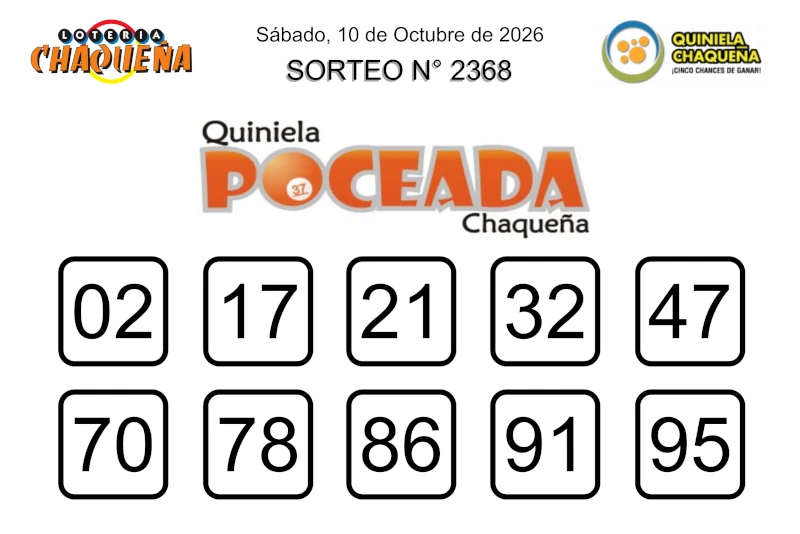 Quiniela Poceada Chaqueña 2368