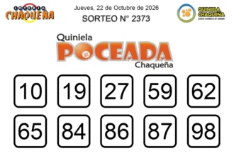 Quiniela Poceada Chaqueña sorteo 2373