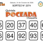 Quiniela Poceada Chaqueña 2374
