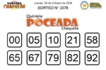 Quiniela Poceada de Lotería Chaqueña 2376