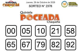 Quiniela Poceada de Lotería Chaqueña 2376