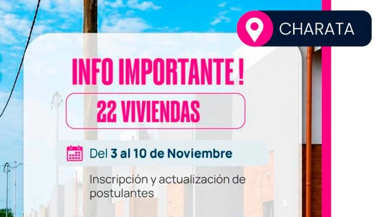 Nuevas viviendas en Charata